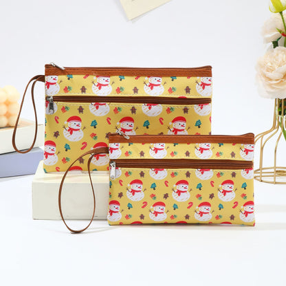 Simple Portable Christmas PU Storage Bag
