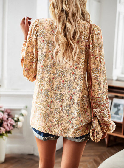 Autumn Style Commuter Print Long Sleeve Shirt