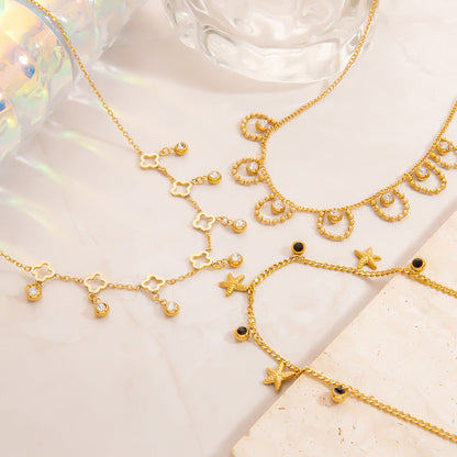 Geometric Design Stainless Steel Necklace for Women
