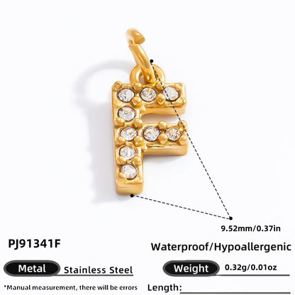 DIY Letter Pendant Necklace and Bracelet Set Stainless Steel Accessories