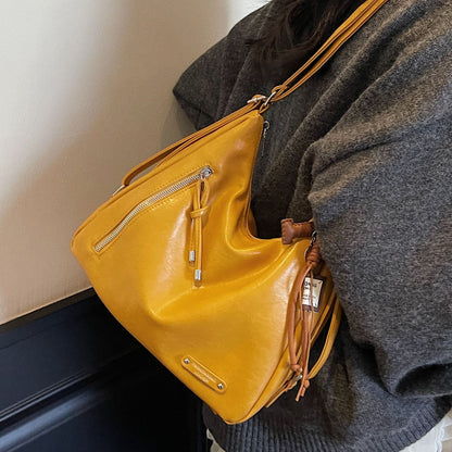 Retro Large Tote Bag for Women Stylish Casual Shoulder Bag