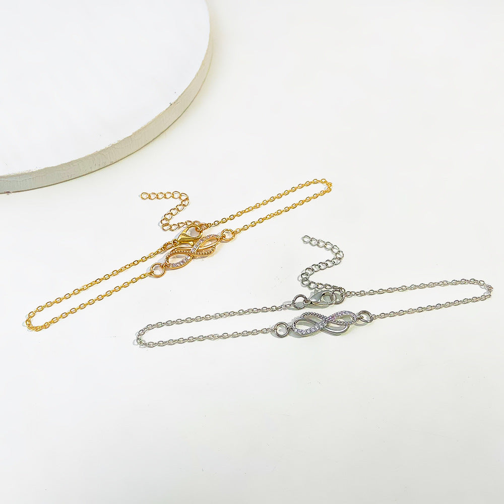 Vintage Zircon Delicate  Anklet