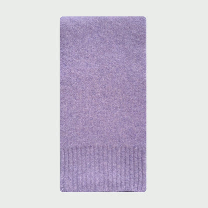 Solid Color Wool Knit Scarf for Women