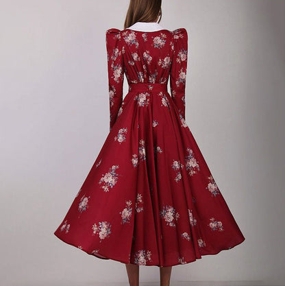 Elegant Floral Maxi Dress Slim Fit for Casual and Party