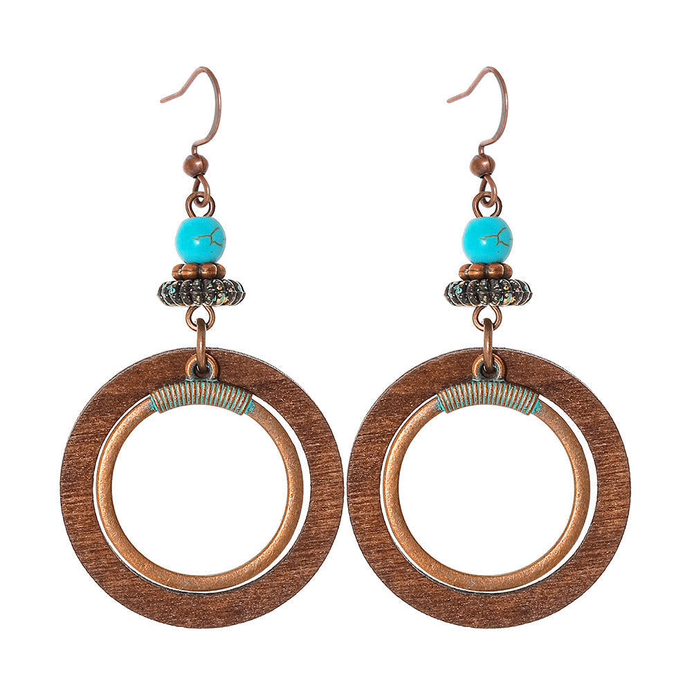 Vintage Bohemian Tassel Earrings with Hollow Design