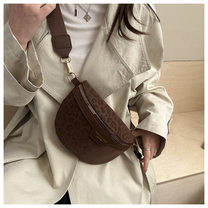 Trendy Retro Style PU Waist Bag Casual Crossbody Chest Bag