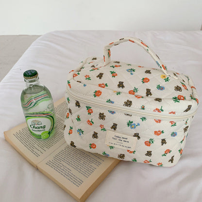 Cosbai - Floral Large Cosmetic Bag Storage Bag