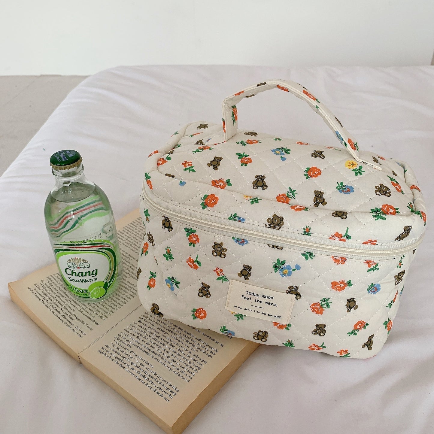 Cosbai - Floral Large Cosmetic Bag Storage Bag