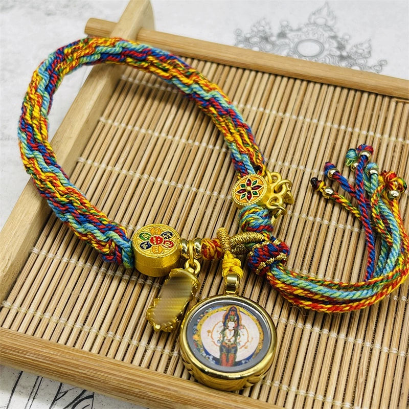 Tibet Hand-Woven Diamond Rope Hand Rope Bracelet Jewelry Gifts