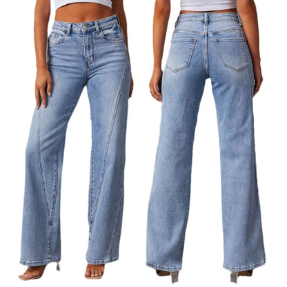 Casual Wide Leg Denim Pants for Women