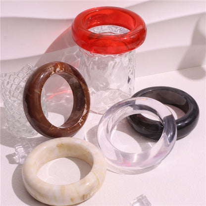 Round MarblingÂ Patterns Single Bracelets