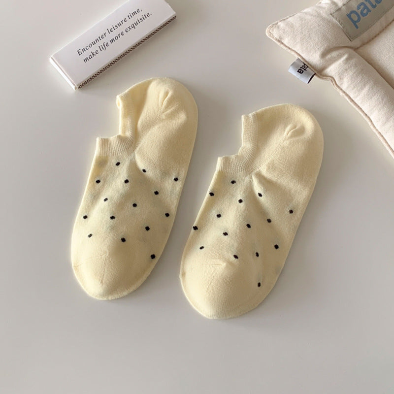 Polka Dot Simple Low Ankle Socks