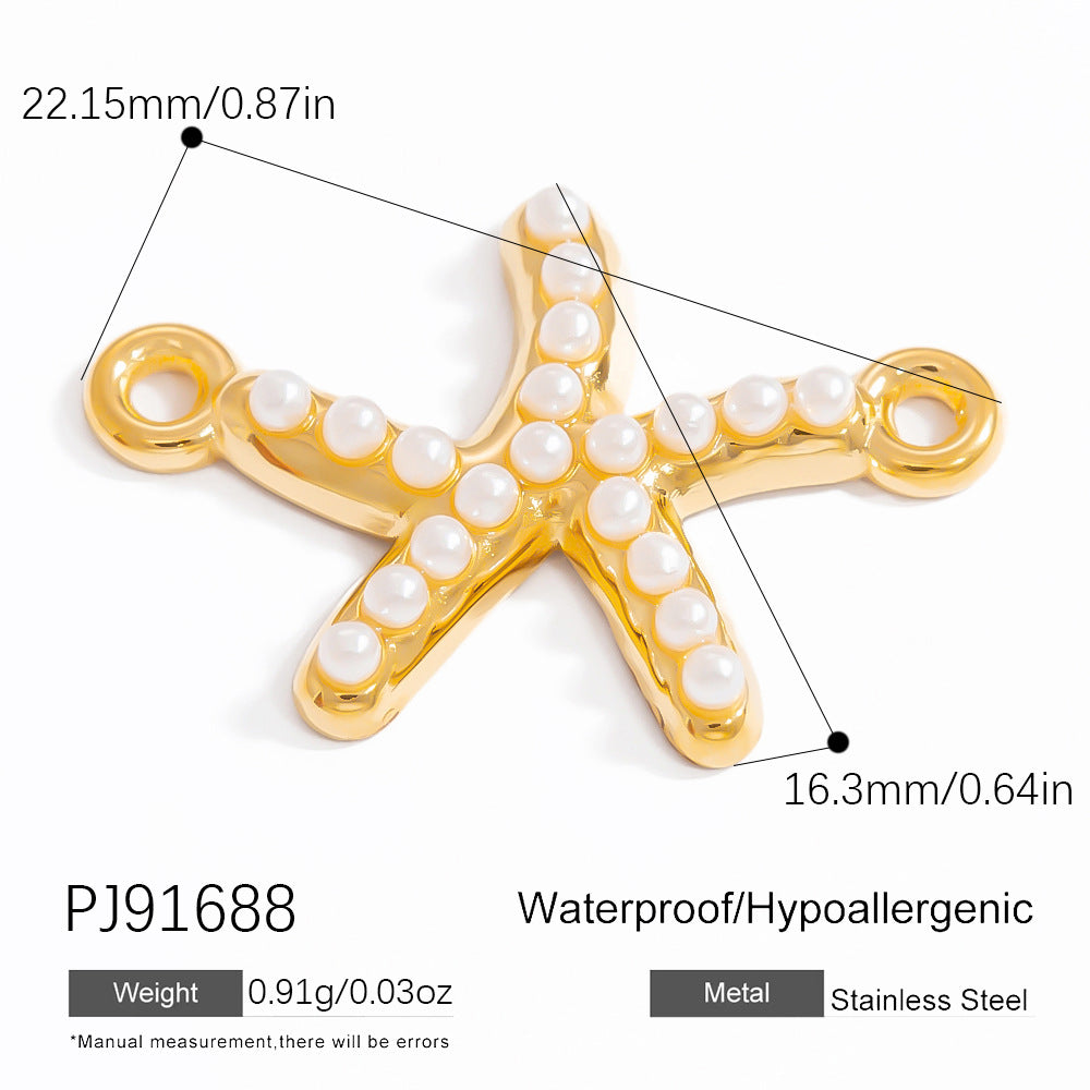DIY Pearl Jewelry Accessories Ocean Series Pendant High-End Titanium Steel Decor