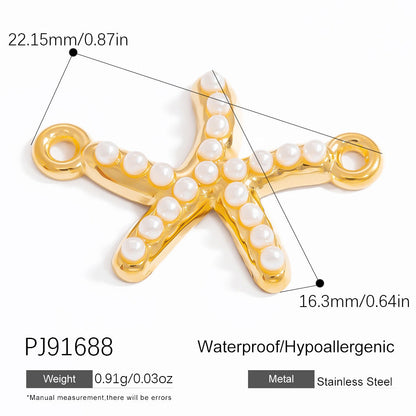 DIY Pearl Jewelry Accessories Ocean Series Pendant High-End Titanium Steel Decor