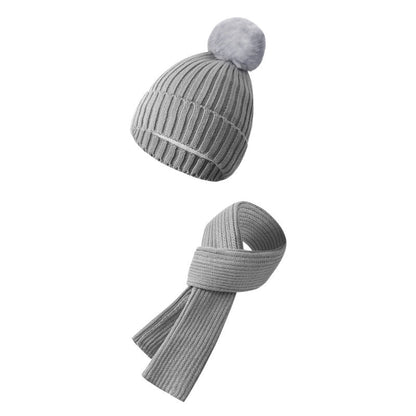 Warm Knitted Winter Hat, Scarf, And Gloves Set
