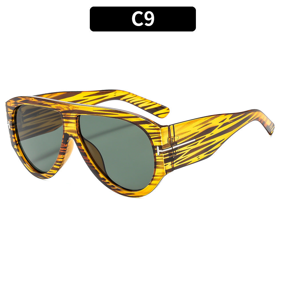 Fashionable Oversized T-Frame Sunglasses for Men and Women