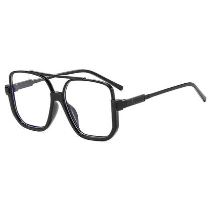 Y2K Trendy Half-Frame Sunglasses with UV Protection