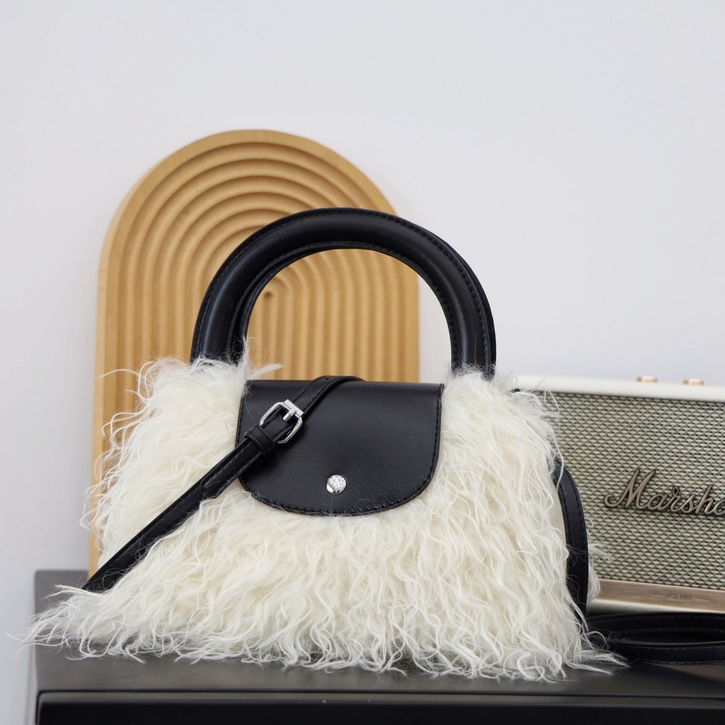 Trendy Fluffy Fur Tote Shoulder Bag