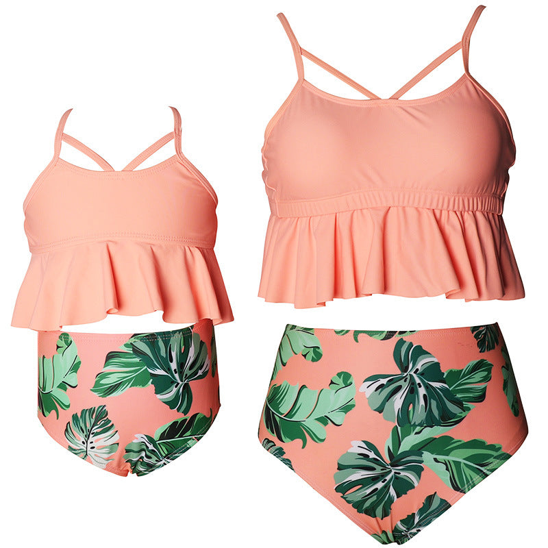Matching Bikini Swimwear Set For Mothers And Daughters