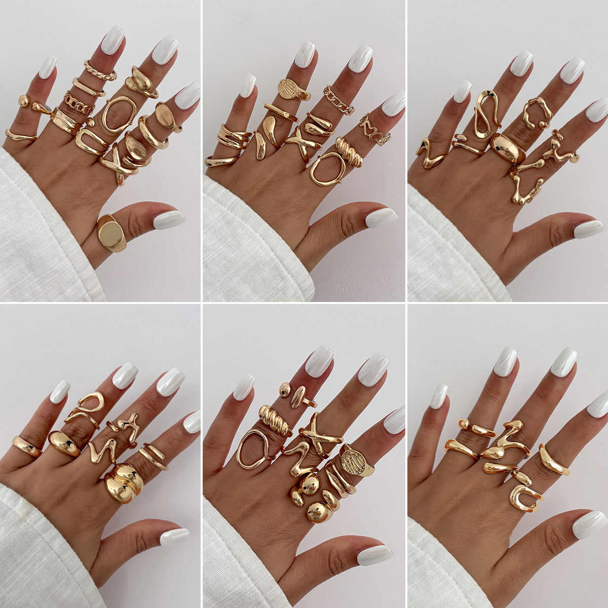 Geometry Design Liquid Metal Rings Trendy & Modern Jewelry