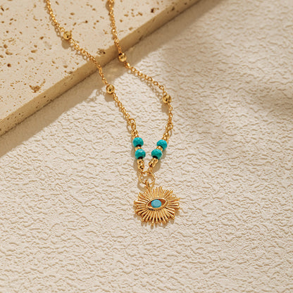 Vintage Eyes Turquoise Necklace