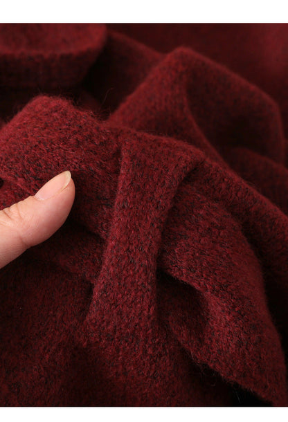 Simple Wool Blend Warm Triangle Winter Scarf