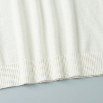 Knit Turtleneck Solid Color Casual Sweater