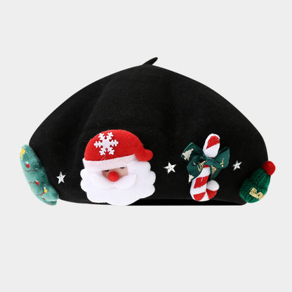 Winter Elegant Wool Blend Christmas Beanie Hat