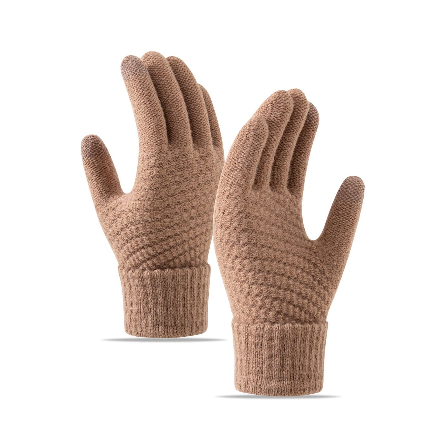 Warm Knitted Touchscreen Gloves for Winter Cycling