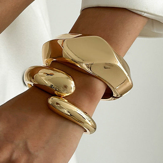 Trendy Irregular Alloy Bracelet Set