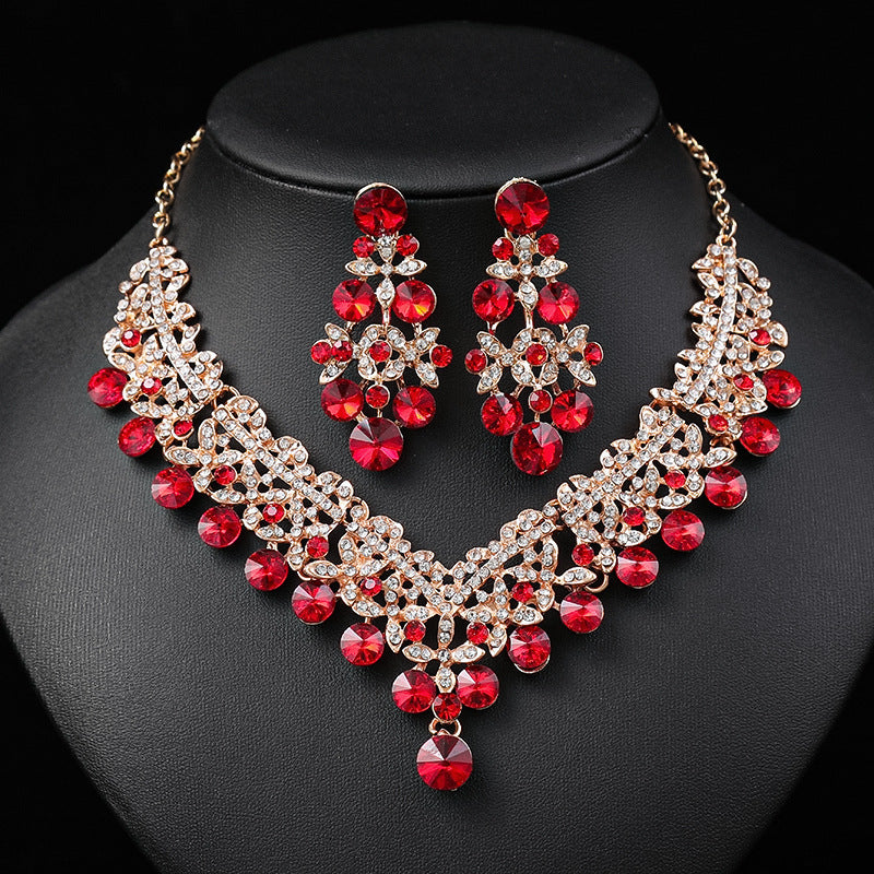 Bridal Necklace and Earrings Set Vintage Floral Accessories