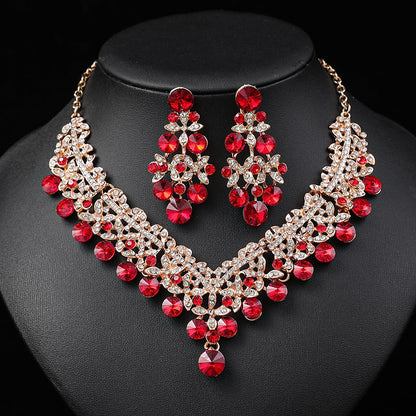 Bridal Necklace and Earrings Set Vintage Floral Accessories