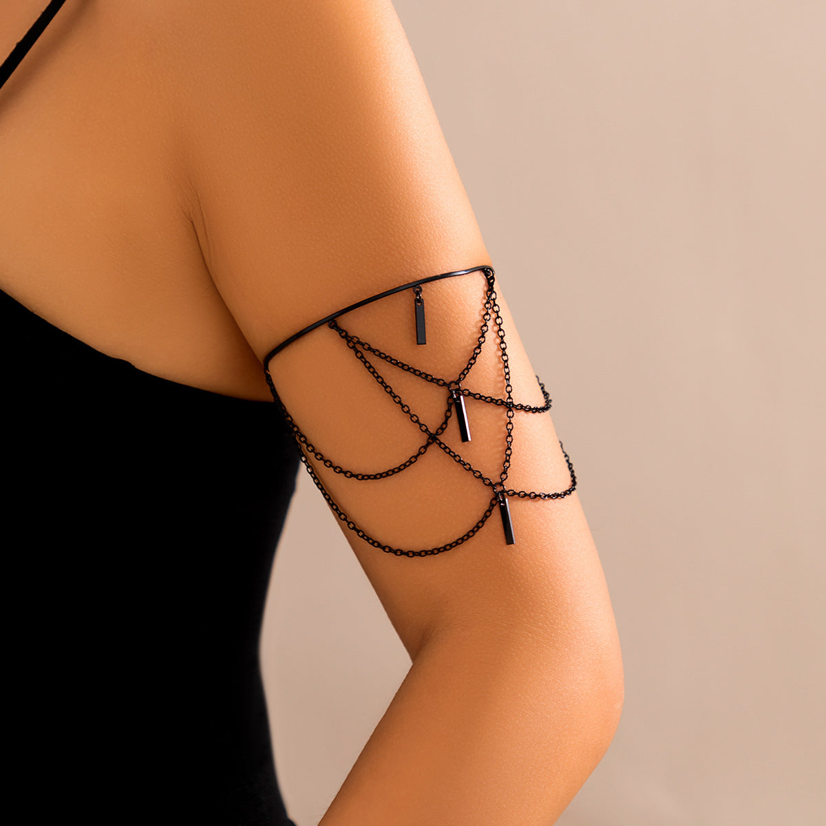 Punk Tassel Hang Chain Arm Cuff
