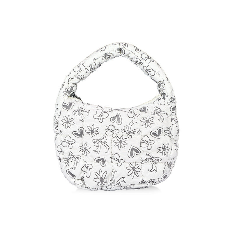 Mini Cloud Bag Stylish Pleated Nylon Handbag