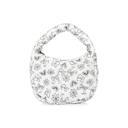 Mini Cloud Bag Stylish Pleated Nylon Handbag