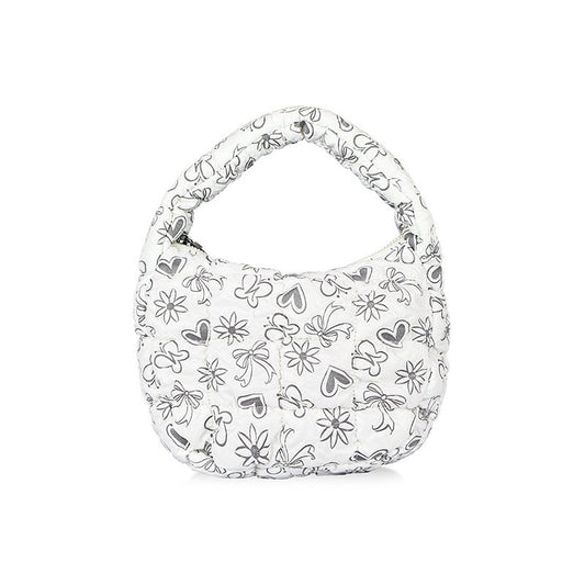 Mini Cloud Bag Stylish Pleated Nylon Handbag