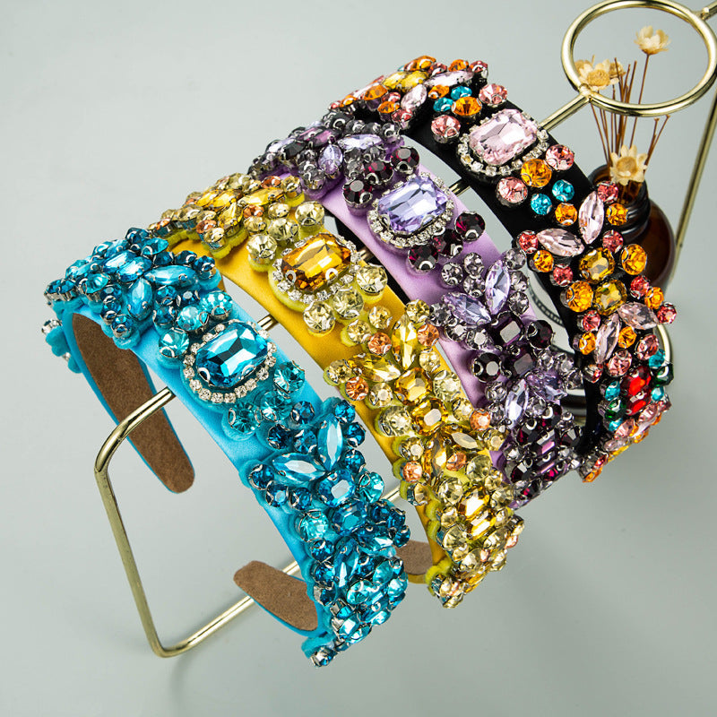 Baroque Style Rhinestone Headband Fashionable Hair Accessory