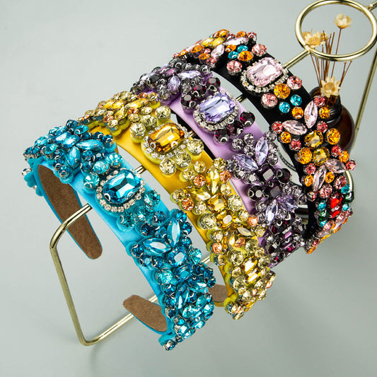 Baroque Style Rhinestone Headband Fashionable Hair Accessory
