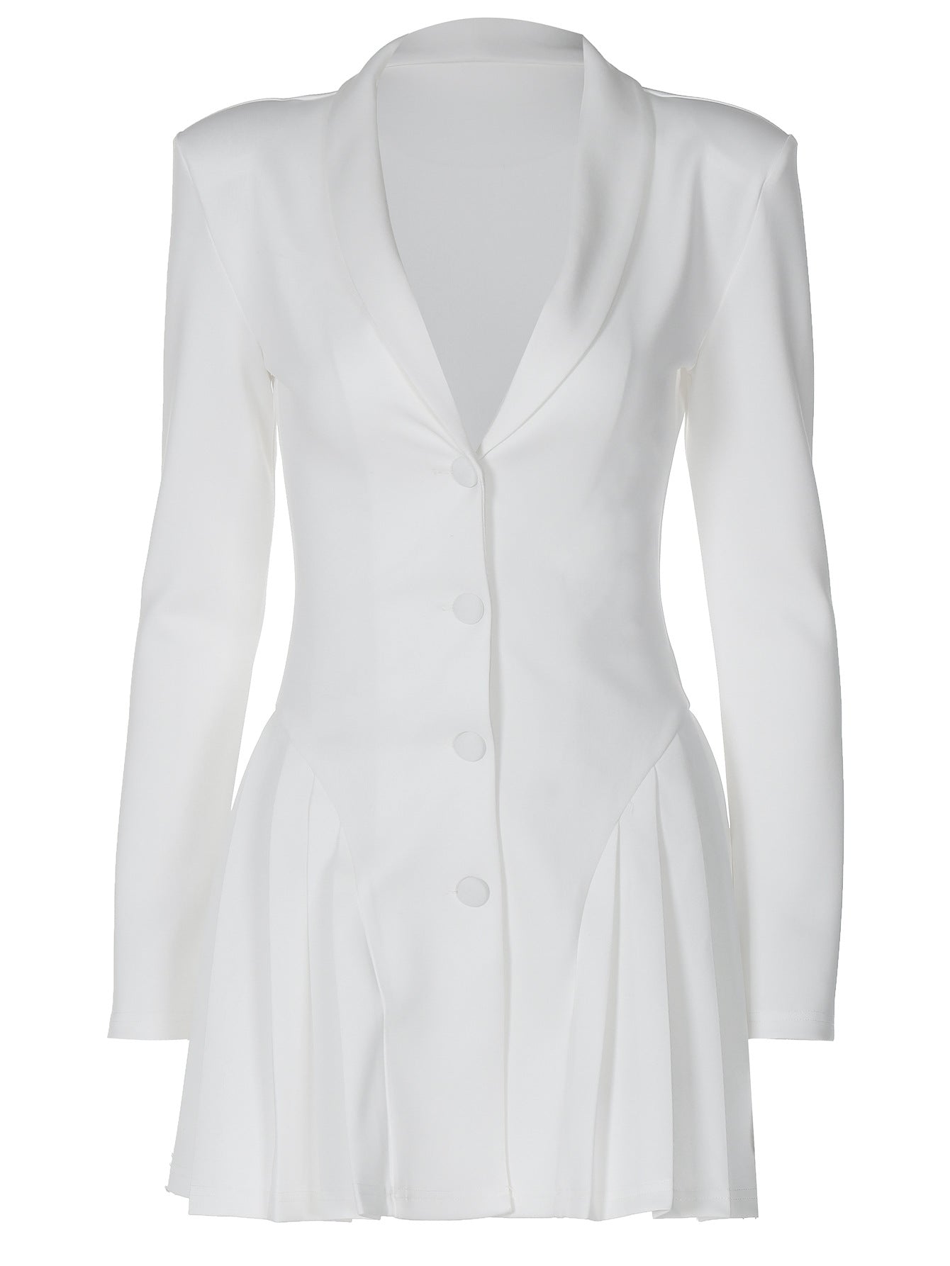 Elegant Deep V Neck Blazer Style Short Dress