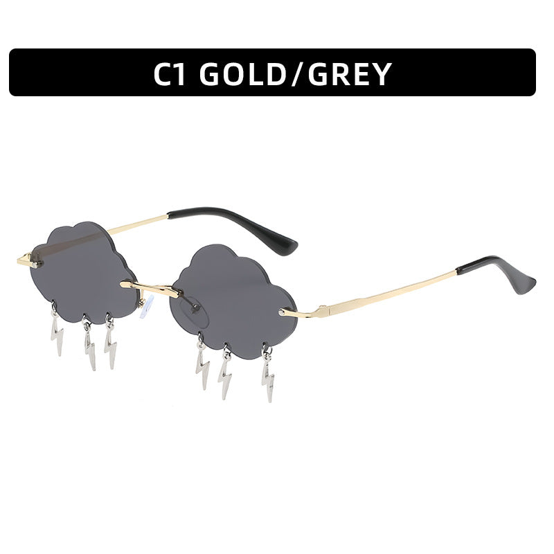 Trendy Frameless Cloud Lightning Sunglasses