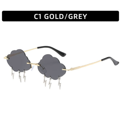 Trendy Frameless Cloud Lightning Sunglasses