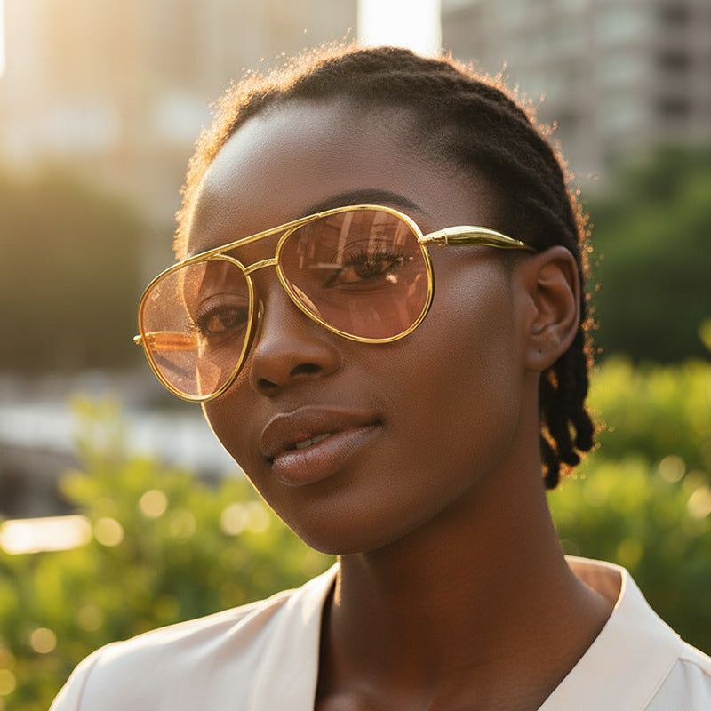 Trendy Oversized UV400 Sunglasses for Outdoor Activities
