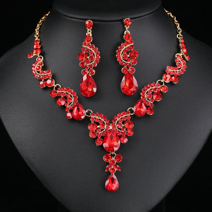 Elegant 3-Piece Necklace and Earring Set for Bride