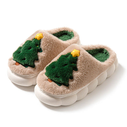 Cute Plush Cartoon Christmas Winter Slippers