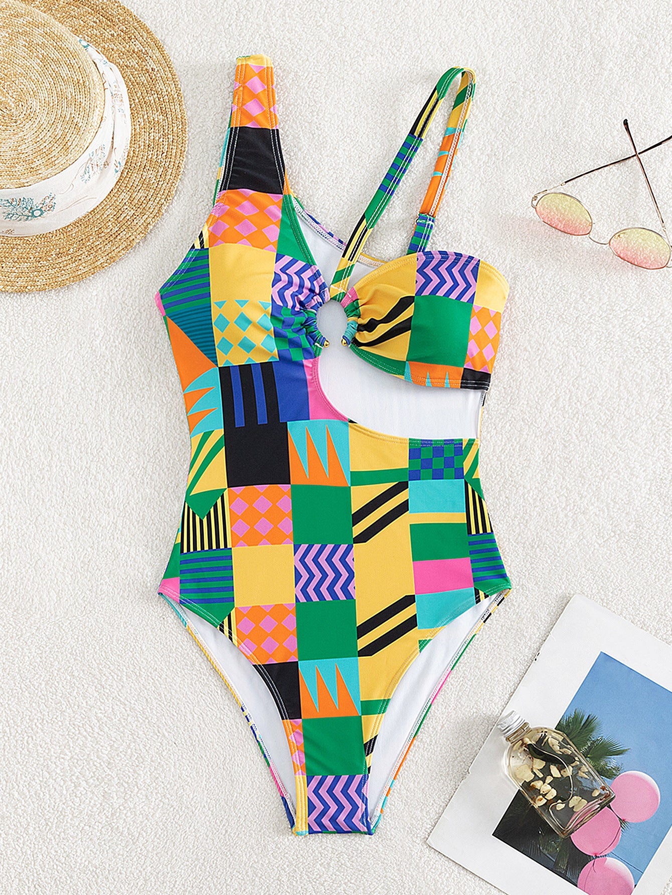 Beach Print Swimwear One-Piece Women'S Swimsuit