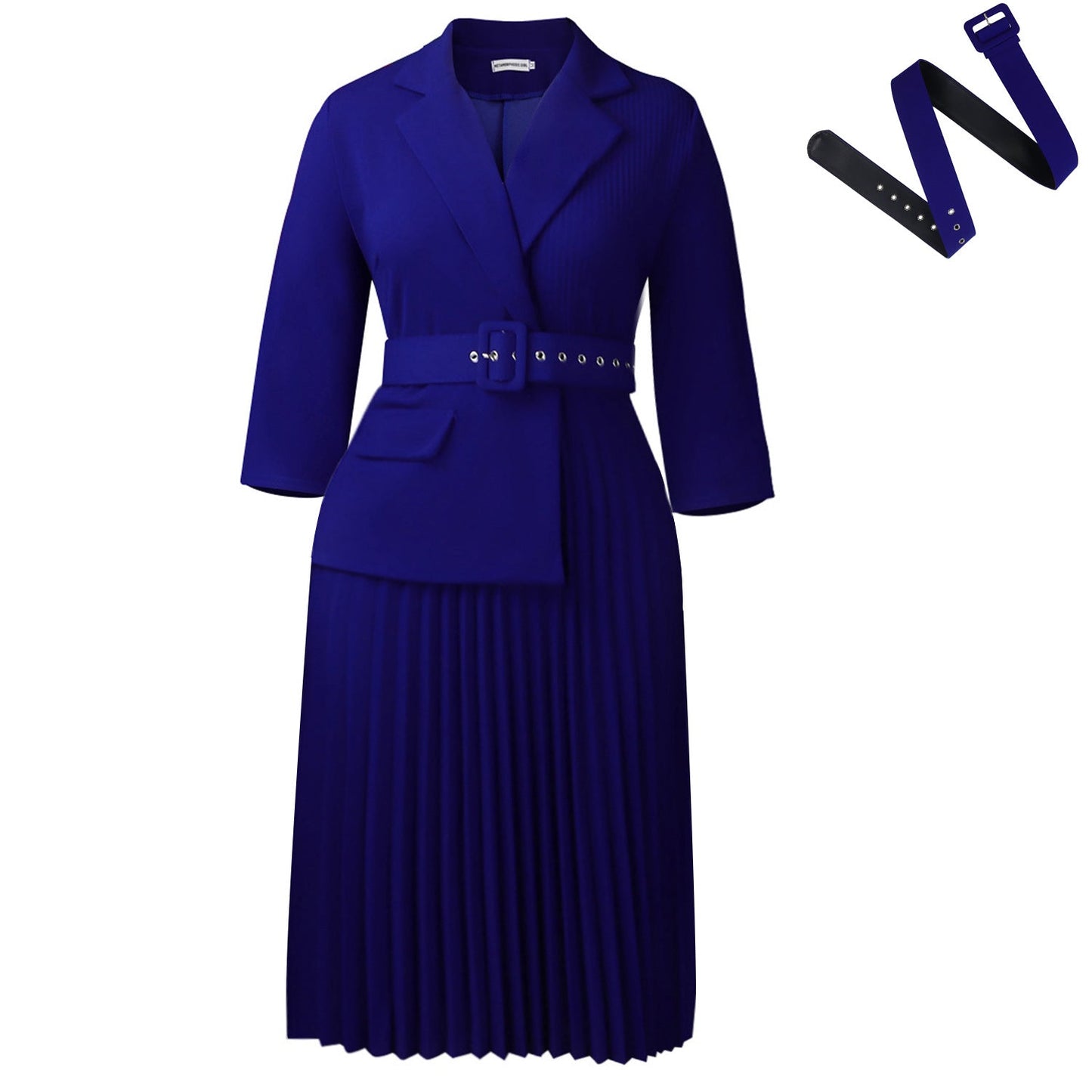 Elegant Blazer Dress With Pleats For Women