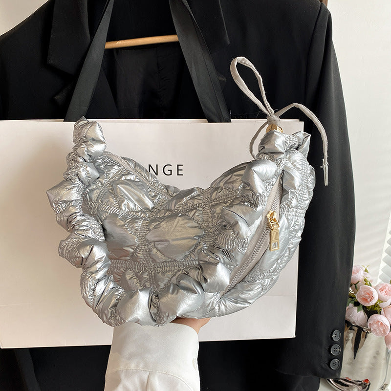 Chic Cloud-Shape Nylon Crossbody Bag with Large Capacity