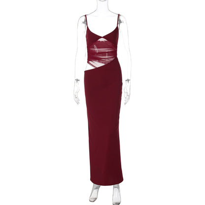 Trendy Sexy Cut-Out Mesh Cami Dress