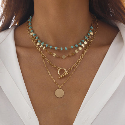 Vintage Ethnic Style Turquoise Choker Necklace For Women