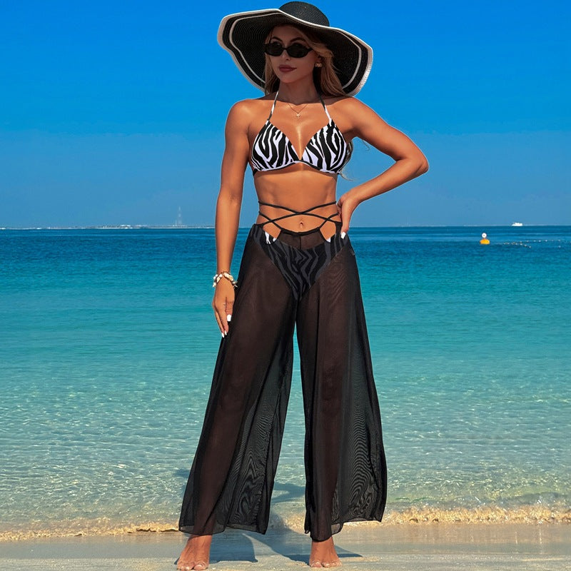 Women’S Swimsuit Three-Piece Set With Bikini And Cover-Up